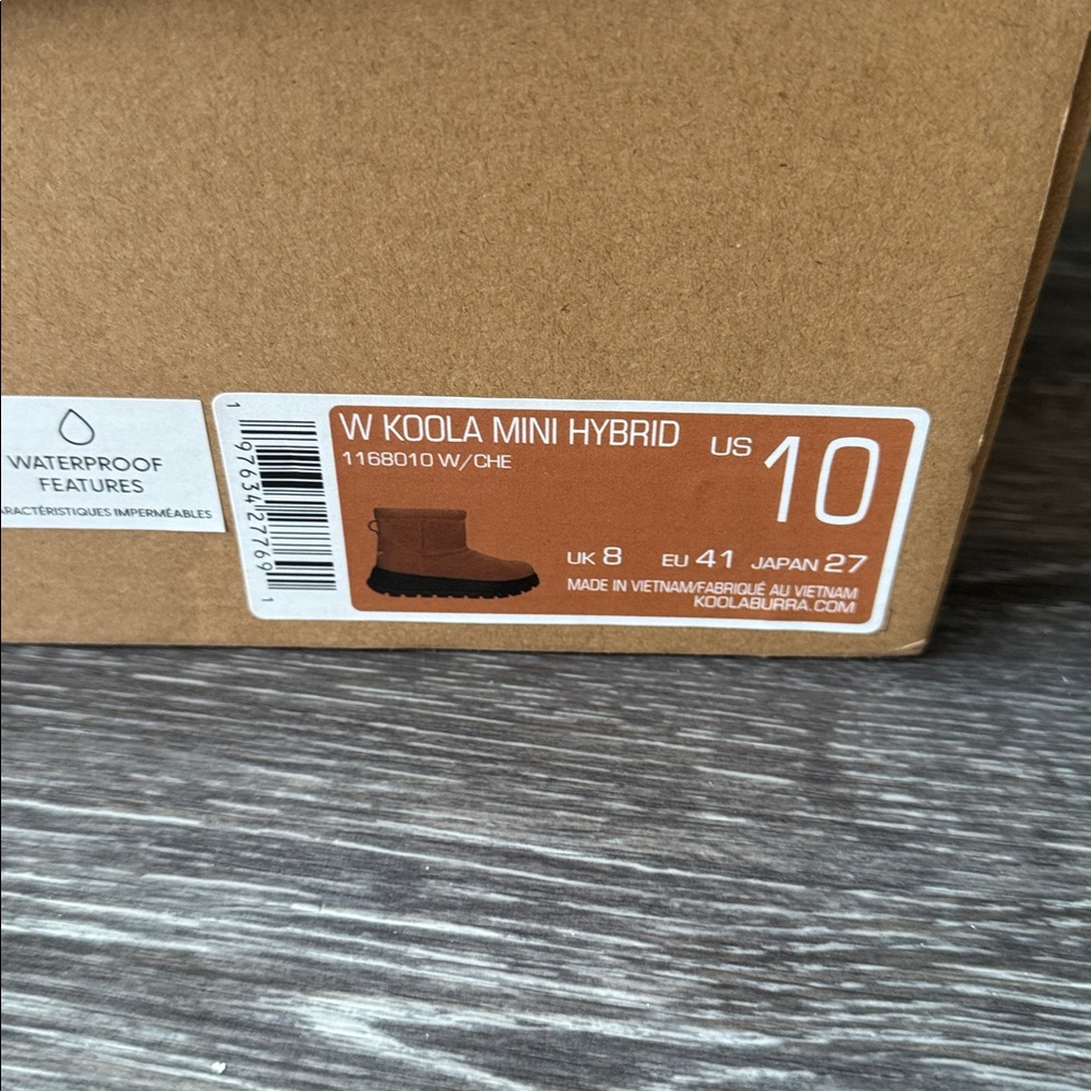 NIB Koolaburra by UGG Mini Hybrid Boots in Tan Waterproof winter 10 * - Picture 2 of 7